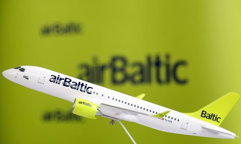airBaltic logo. Обзор от лучшего биткоин миксер mixer.money.
