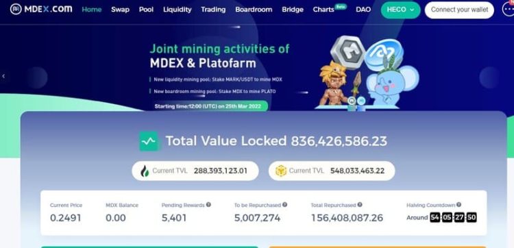 Обзор «Лучшие децентрализованные биржи». Биржа MDEX