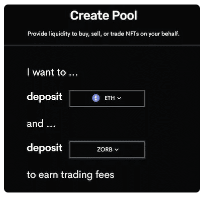 Пользовательский интерфейс Sudoswap