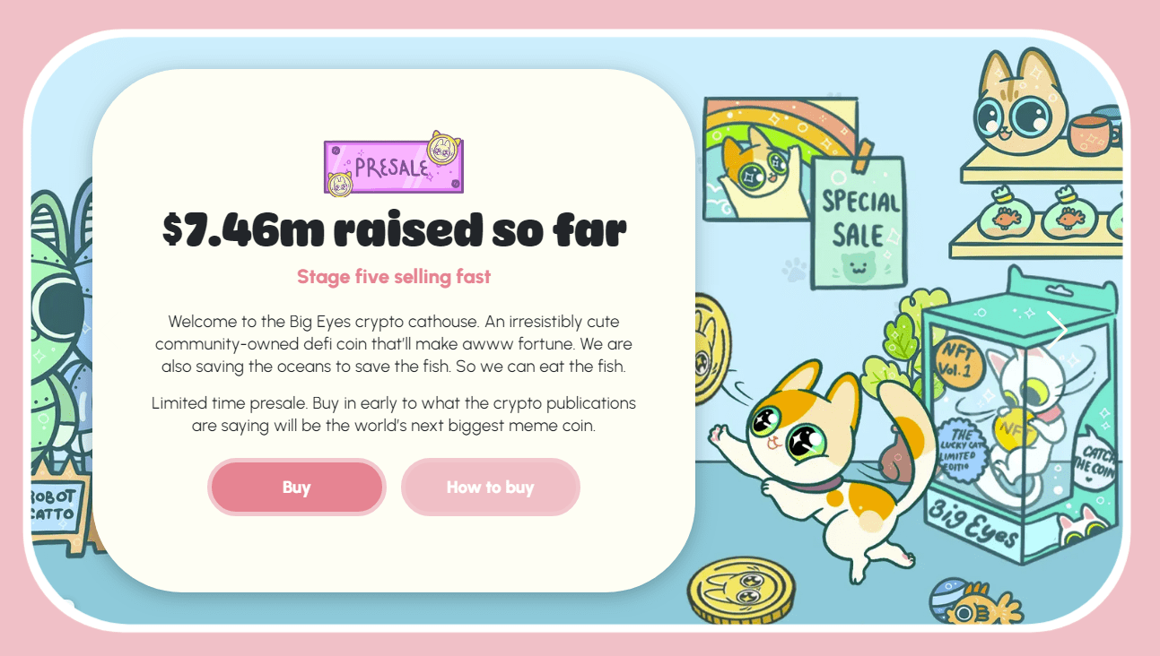 A new coin the Big Eyes Coin (BIG) meme coin on Ethereum blockchain