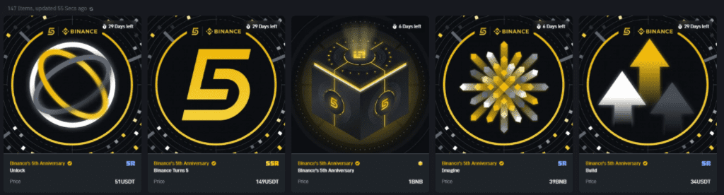 Mixery Boxes Binance 5th Anniversary