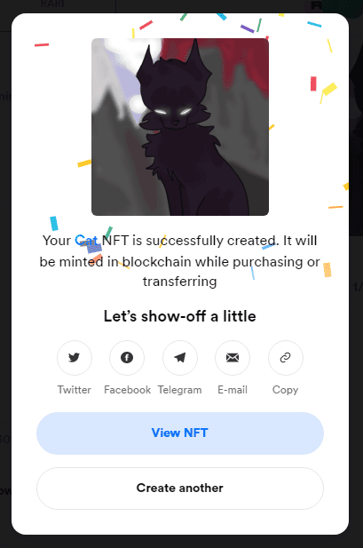 Пример создания NFT