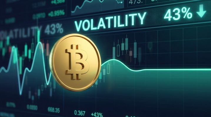 Волатильность биткоина упала до 43%